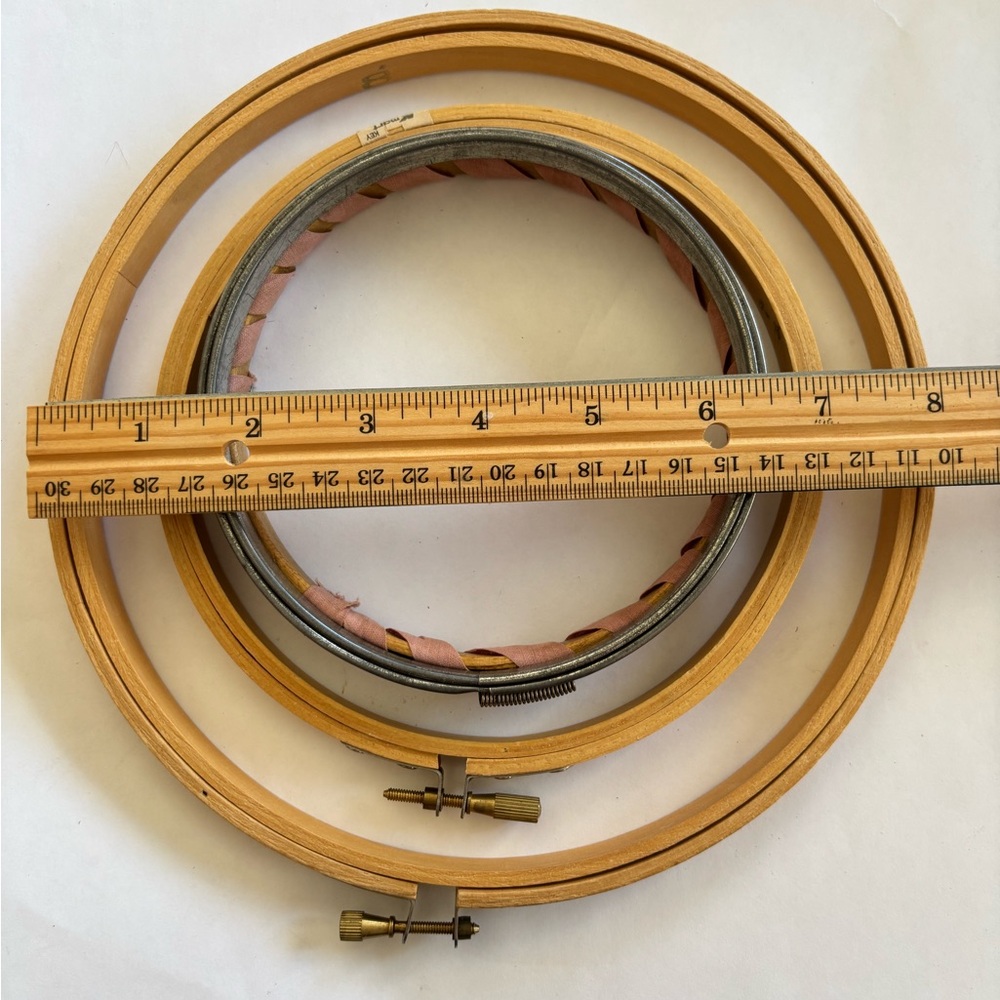 Vintage Embroidery Hoops (4 total)